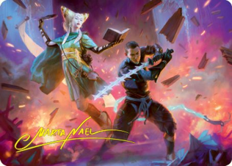Explosive Entry Art Card (Gold-Stamped Signature) [Kamigawa: Neon Dynasty Art Series] | Good Games North