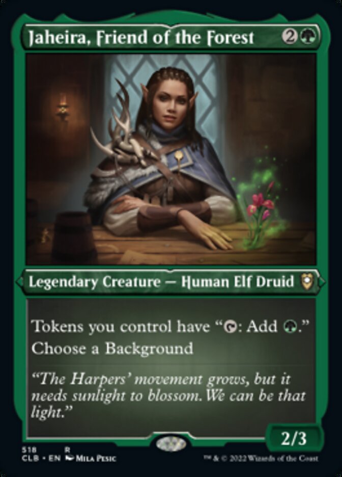 Jaheira, Friend of the Forest (Foil Etched) [Commander Legends: Battle for Baldur's Gate] | Good Games North