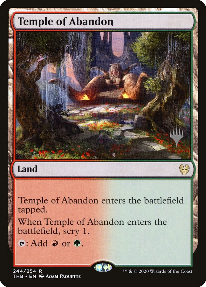 Temple of Abandon (Promo Pack) [Theros Beyond Death Promos] | Good Games North
