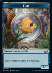 Fish // Wizard Double-sided Token [Streets of New Capenna Tokens] | Good Games North
