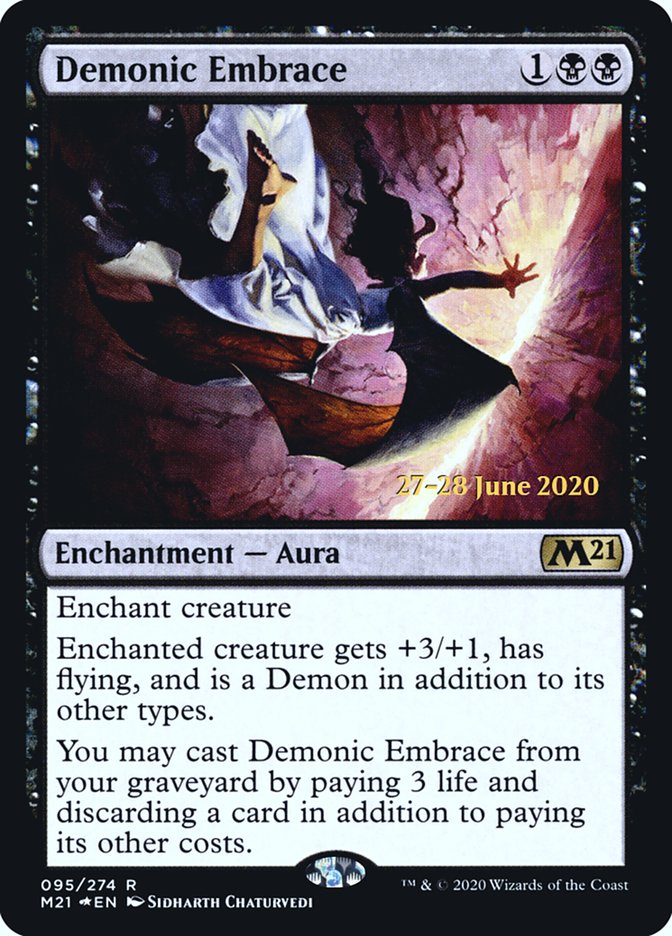 Demonic Embrace  [Core Set 2021 Prerelease Promos] | Good Games North