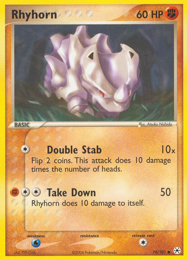 Rhyhorn (70/101) [EX: Hidden Legends] | Good Games North