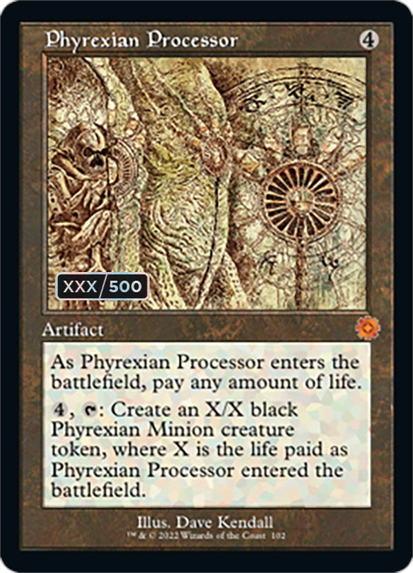 Phyrexian Processor (Retro Schematic) (Serial Numbered) [The Brothers' War Retro Artifacts] | Good Games North