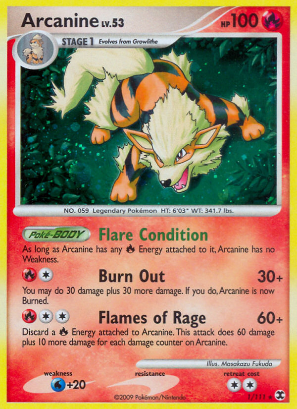 Arcanine (1/111) [Platinum: Rising Rivals] | Good Games North