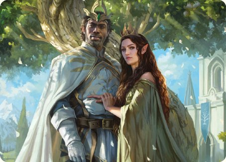 Aragorn and Arwen, Wed Art Card [The Lord of the Rings: Tales of Middle-earth Art Series] | Good Games North