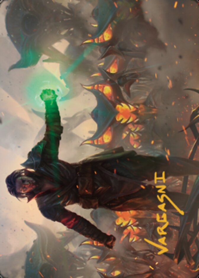 Mishra, Eminent One Art Card (Gold-Stamped Signature) [The Brothers' War Art Series] | Good Games North