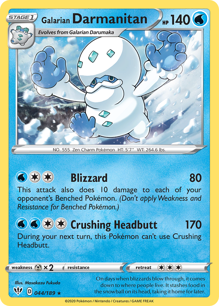 Galarian Darmanitan (044/189) [Sword & Shield: Darkness Ablaze] | Good Games North