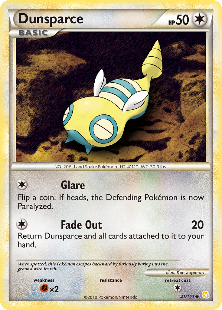 Dunsparce (41/123) [HeartGold & SoulSilver: Base Set] | Good Games North