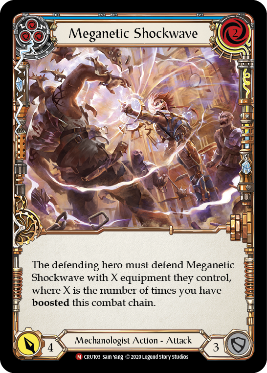 Meganetic Shockwave [CRU103] 1st Edition Rainbow Foil | Good Games North