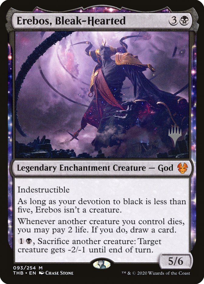Erebos, Bleak-Hearted (Promo Pack) [Theros Beyond Death Promos] | Good Games North
