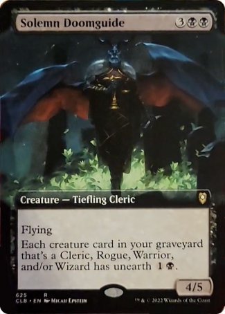 Solemn Doomguide (Extended Art) [Commander Legends: Battle for Baldur's Gate] | Good Games North