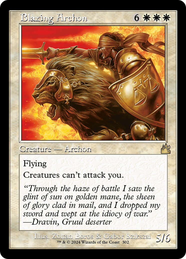 Blazing Archon (Retro Frame) [Ravnica Remastered] | Good Games North