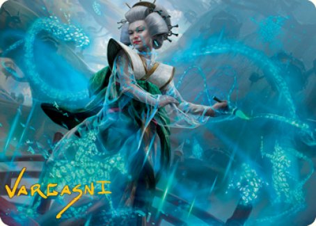 Bearer of Memory Art Card (Gold-Stamped Signature) [Kamigawa: Neon Dynasty Art Series] | Good Games North