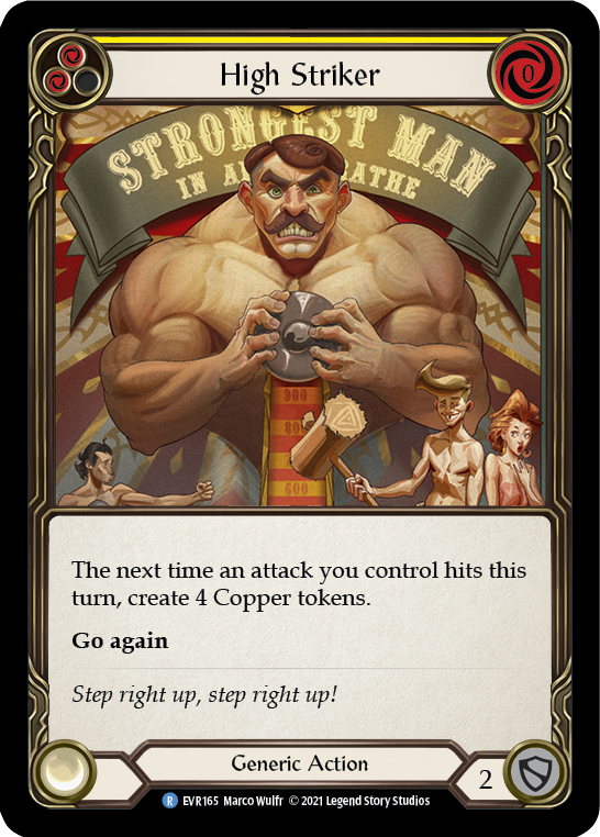 High Striker (Yellow) [EVR165] (Everfest)  1st Edition Rainbow Foil | Good Games North