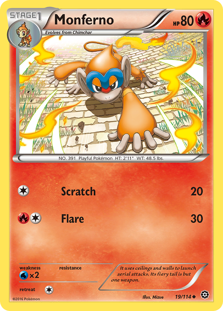 Monferno (19/114) [XY: Steam Siege] | Good Games North