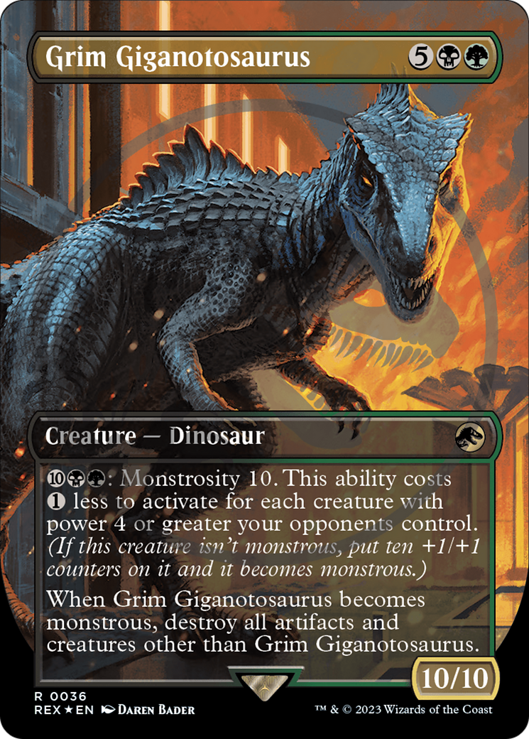 Grim Giganotosaurus Emblem (Borderless) [Jurassic World Collection Tokens] | Good Games North