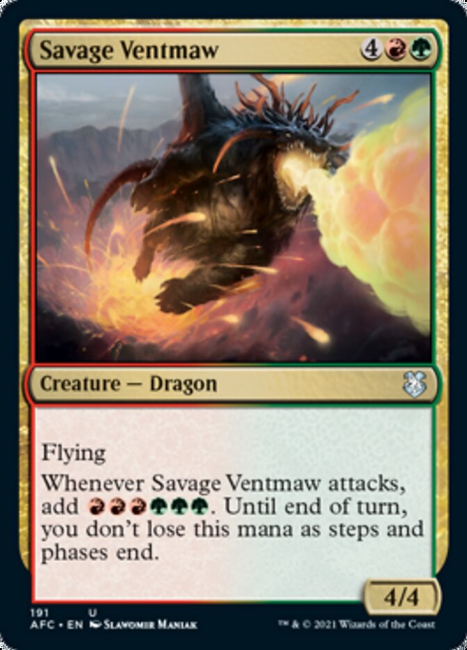 Savage Ventmaw [Dungeons & Dragons: Adventures in the Forgotten Realms Commander] | Good Games North