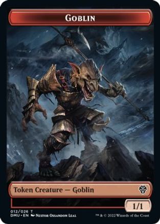 Zombie Knight // Goblin Double-sided Token [Dominaria United Commander Tokens] | Good Games North