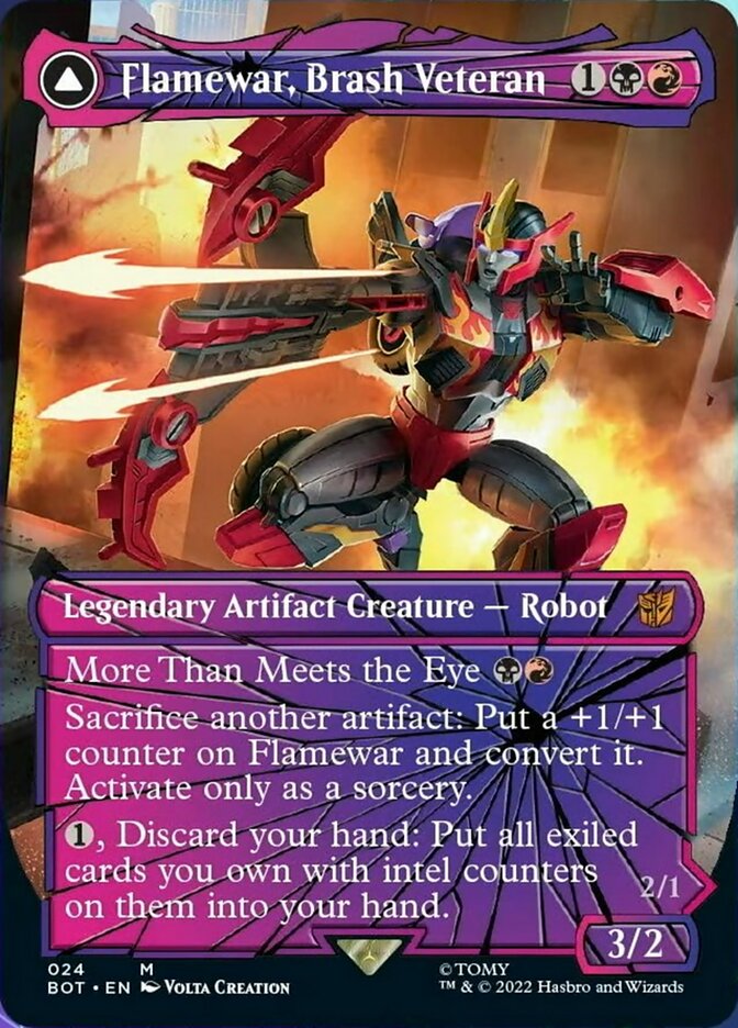 Flamewar, Brash Veteran // Flamewar, Streetwise Operative (Shattered Glass) [Universes Beyond: Transformers] | Good Games North