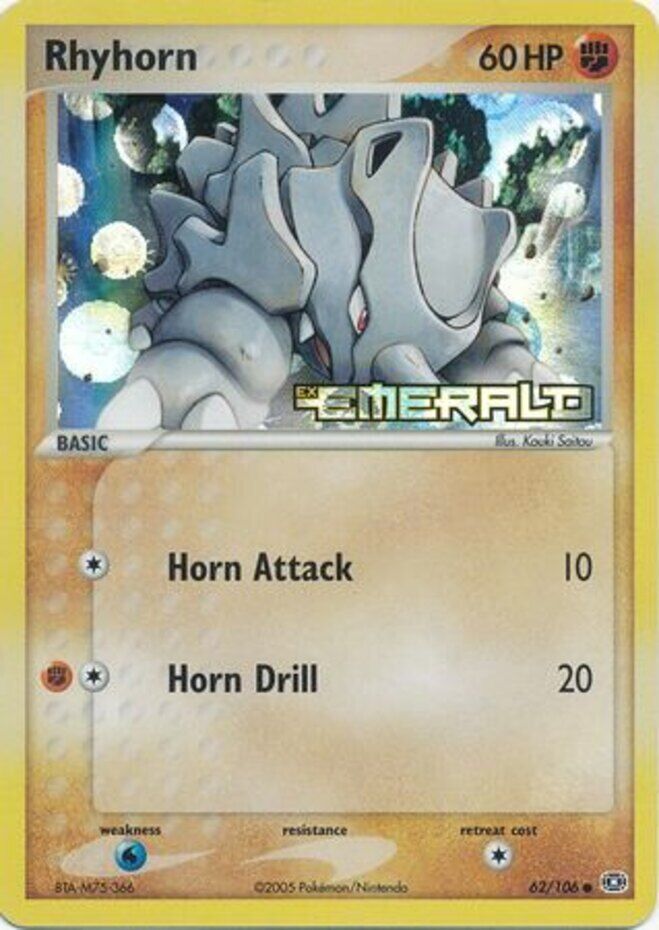Rhyhorn (62/106) (Stamped) [EX: Emerald] | Good Games North