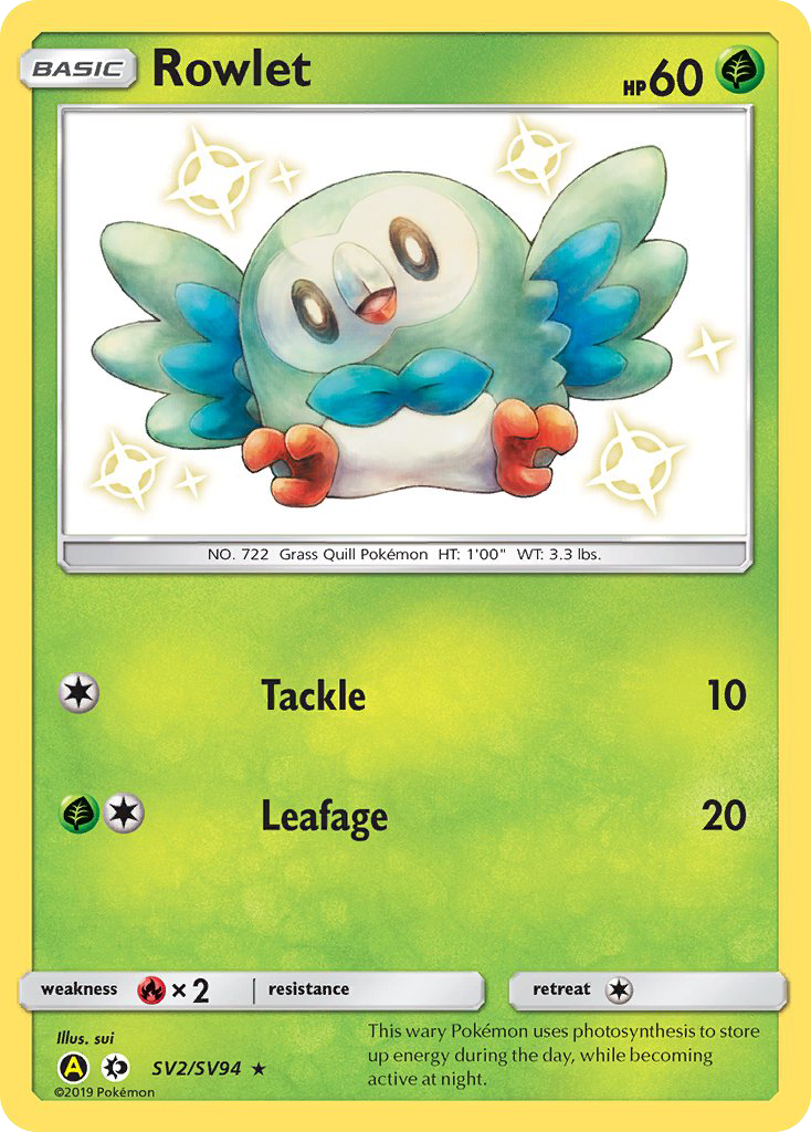 Rowlet (SV2/SV94) [Sun & Moon: Hidden Fates - Shiny Vault] | Good Games North