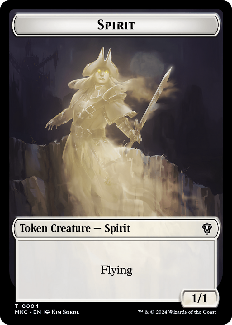 Spirit // Phyrexian Germ Double-Sided Token [Murders at Karlov Manor Commander Tokens] | Good Games North