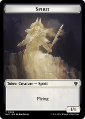 Spirit // Phyrexian Germ Double-Sided Token [Murders at Karlov Manor Commander Tokens] | Good Games North