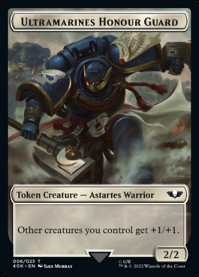 Soldier (003) // Ultramarines Honour Guard Double-sided Token (Surge Foil) [Universes Beyond: Warhammer 40,000 Tokens] | Good Games North