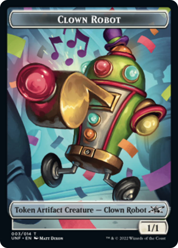 Clown Robot (003) // Treasure (013) Double-sided Token [Unfinity Tokens] | Good Games North