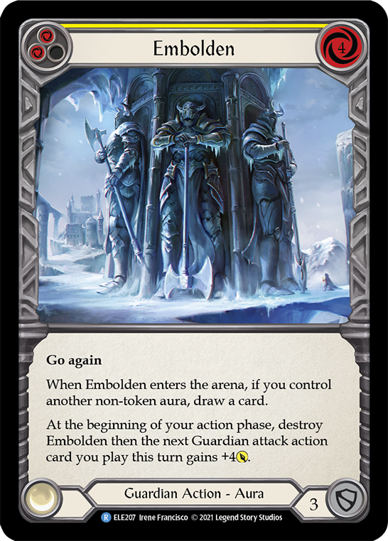 Embolden (Yellow) [ELE207] (Tales of Aria)  1st Edition Rainbow Foil | Good Games North