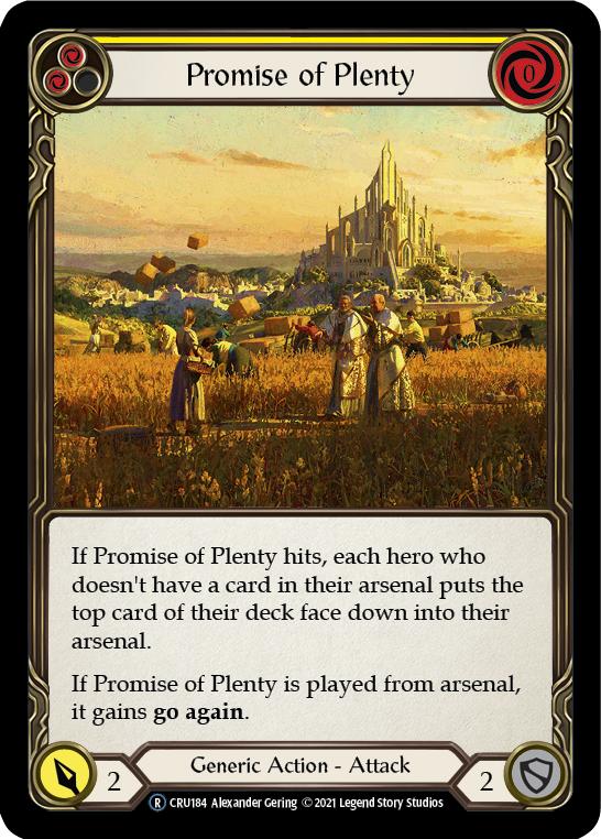 Promise of Plenty (Yellow) [U-CRU184-RF] Unlimited Rainbow Foil | Good Games North