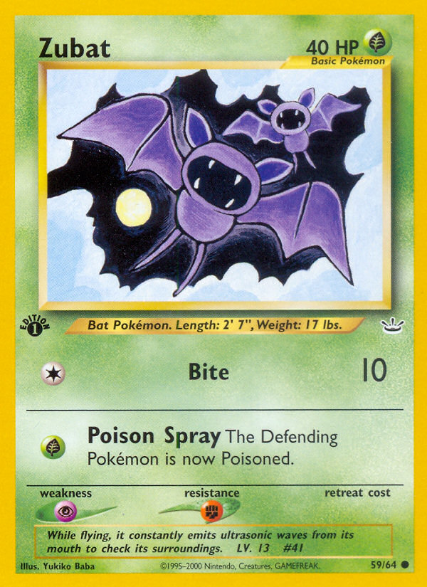 Zubat (59/64) [Neo Revelation 1st Edition] | Good Games North
