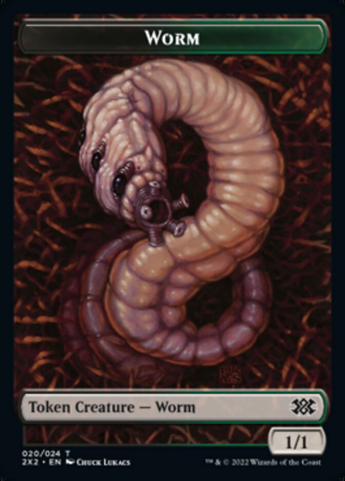Worm // Vampire Double-sided Token [Double Masters 2022 Tokens] | Good Games North