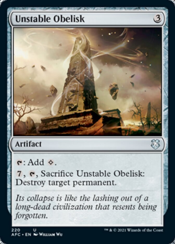 Unstable Obelisk [Dungeons & Dragons: Adventures in the Forgotten Realms Commander] | Good Games North