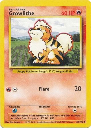 Growlithe (28/102) [Base Set Unlimited] | Good Games North