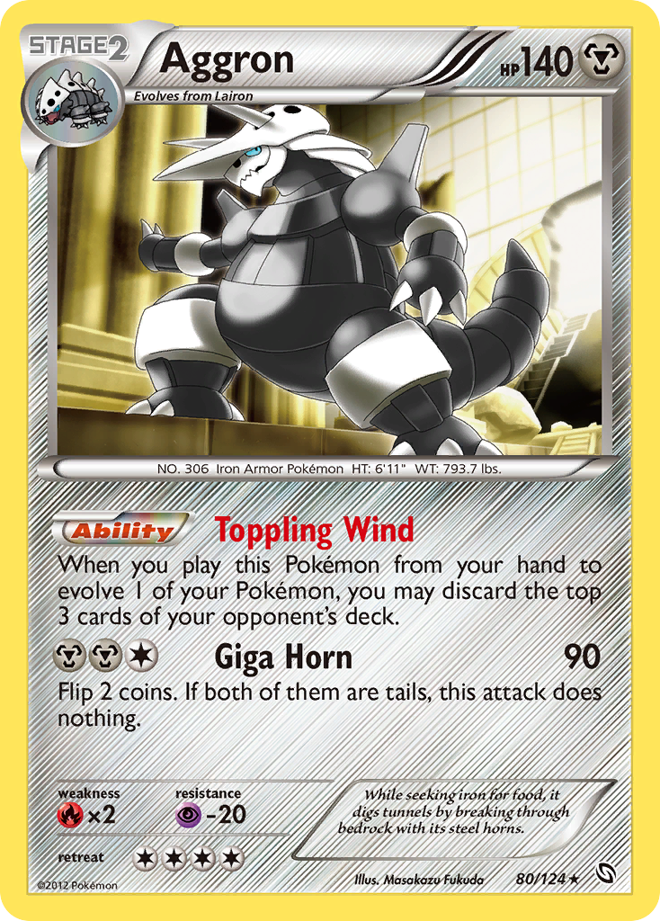 Aggron (80/124) [Black & White: Dragons Exalted] | Good Games North