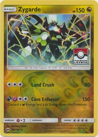 Zygarde (100/147) (League Promo) [Sun & Moon: Burning Shadows] | Good Games North
