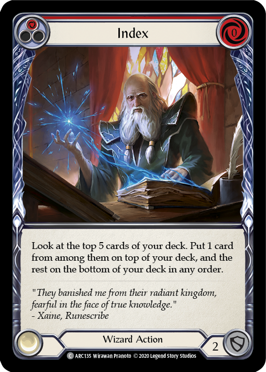 Index (Red) [U-ARC135] Unlimited Rainbow Foil | Good Games North