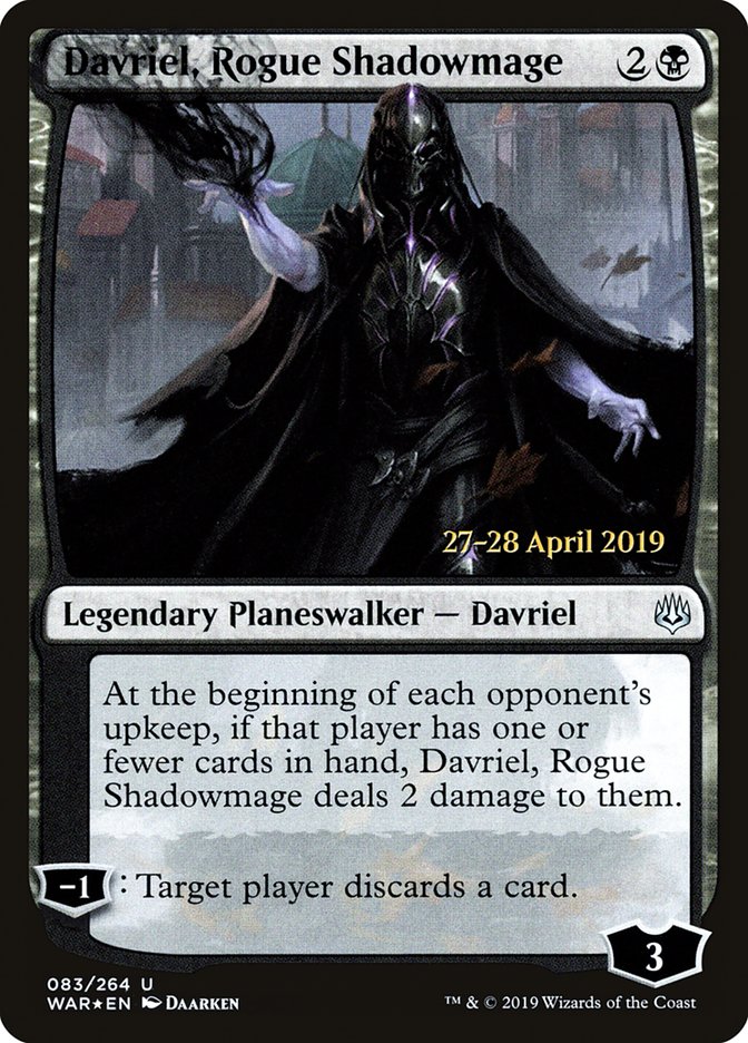Davriel, Rogue Shadowmage  [War of the Spark Prerelease Promos] | Good Games North
