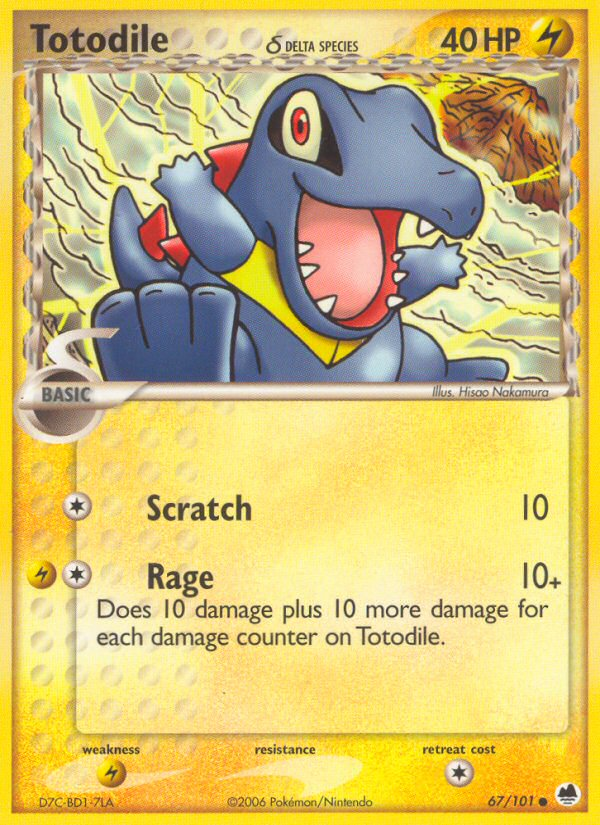 Totodile (67/101) (Delta Species) [EX: Dragon Frontiers] | Good Games North