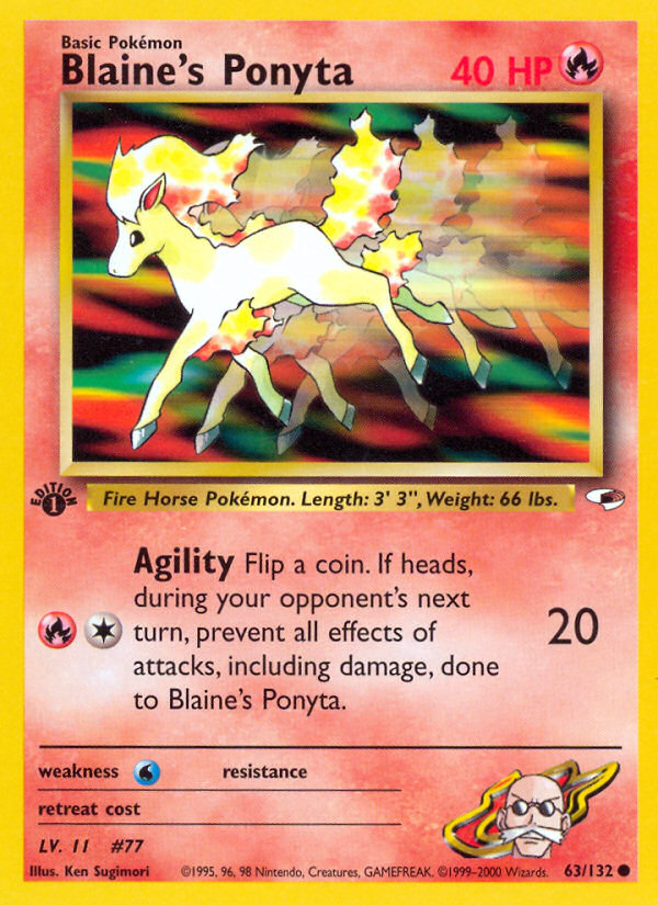 Blaine's Ponyta (63/132) [Gym Heroes 1st Edition] | Good Games North