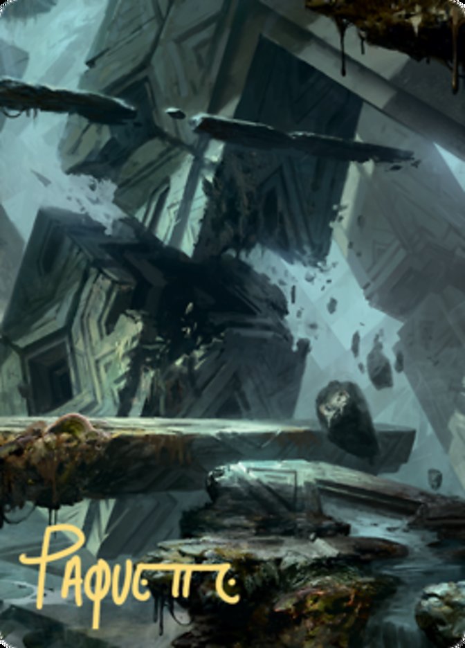 Swamp 3 Art Card (Gold-Stamped Signature) [Zendikar Rising Art Series] | Good Games North