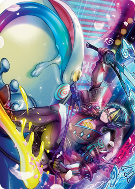 Tatsunari, Toad Rider Art Card [Kamigawa: Neon Dynasty Art Series] | Good Games North