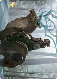 Boreal Outrider Art Card (Gold-Stamped Signature) [Kaldheim: Art Series] | Good Games North
