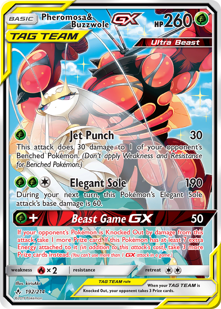 Pheromosa & Buzzwole GX (192/214) [Sun & Moon: Unbroken Bonds] | Good Games North