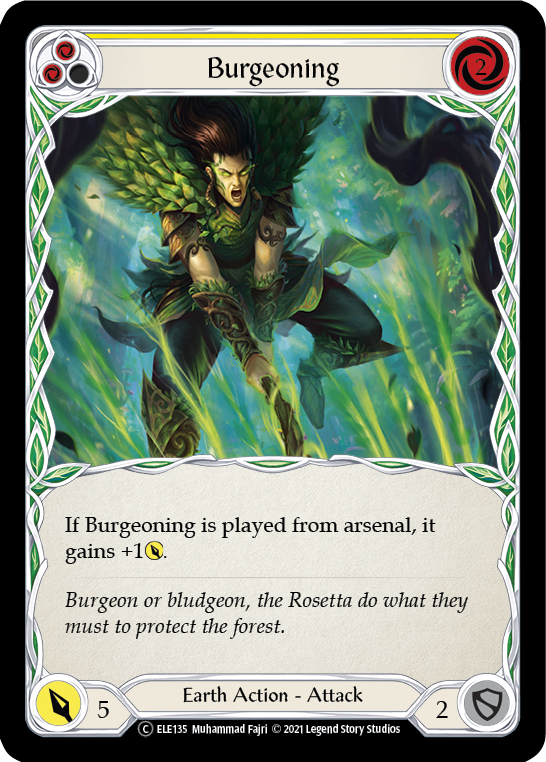 Burgeoning (Yellow) [U-ELE135] Unlimited Rainbow Foil | Good Games North