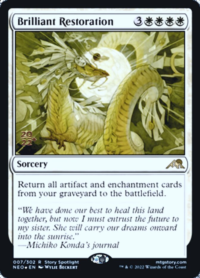 Brilliant Restoration [Kamigawa: Neon Dynasty Prerelease Promos] | Good Games North