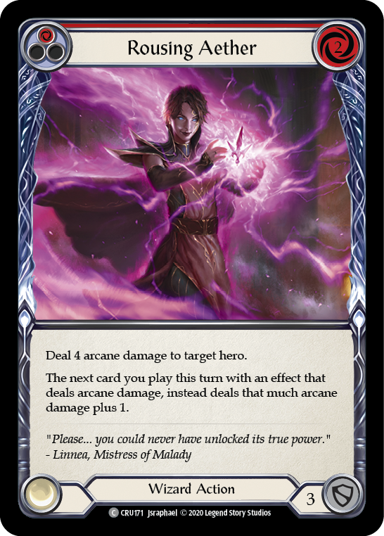 Rousing Aether (Red) [CRU171] 1st Edition Rainbow Foil | Good Games North