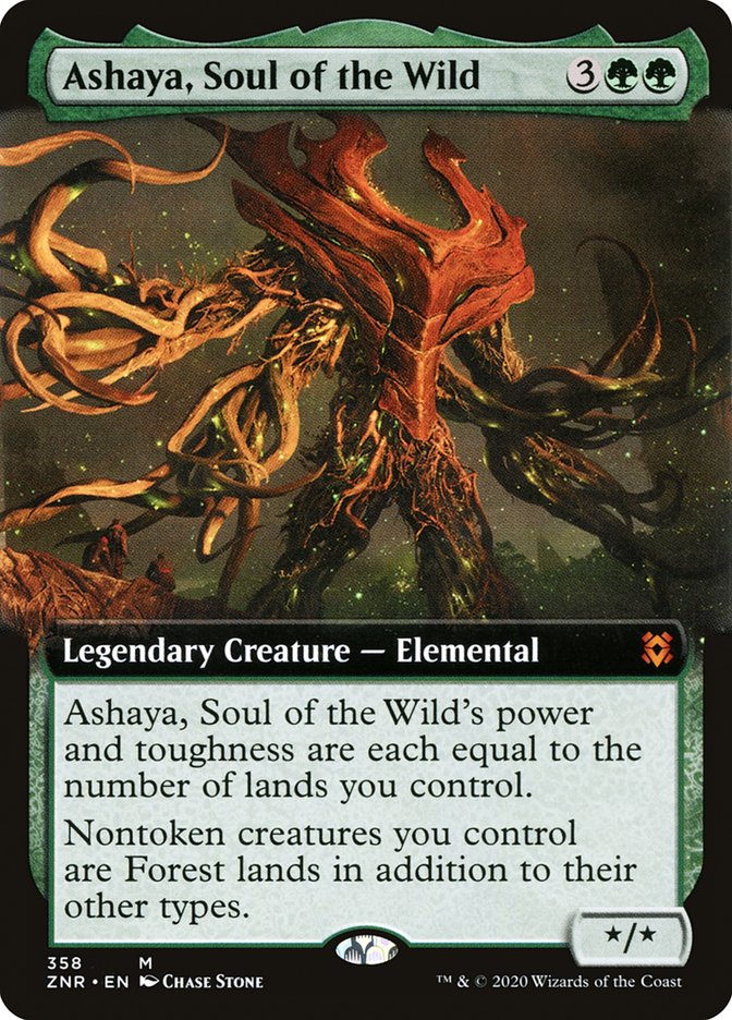 Ashaya, Soul of the Wild (Extended Art) [Zendikar Rising] | Good Games North