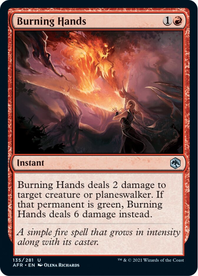 Burning Hands [Dungeons & Dragons: Adventures in the Forgotten Realms] | Good Games North